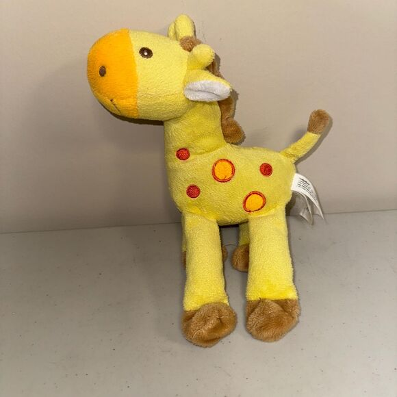 Giraffe Fisher Price Rainforest Animals Stuffed Plush Yellow Baby Toy Doll Lovey - Picture 1 of 5